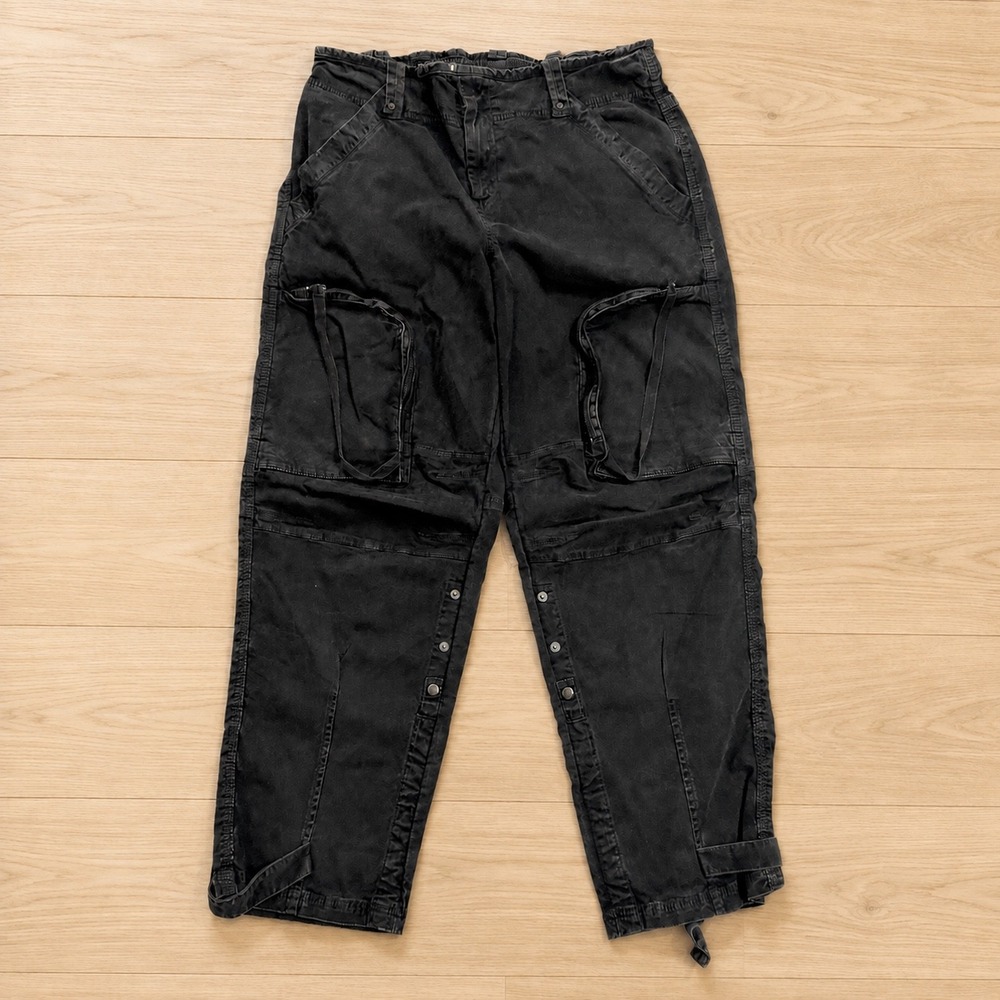 Free People We The Free Can't Compare Cargo Pants Women's L Washed Black69.99